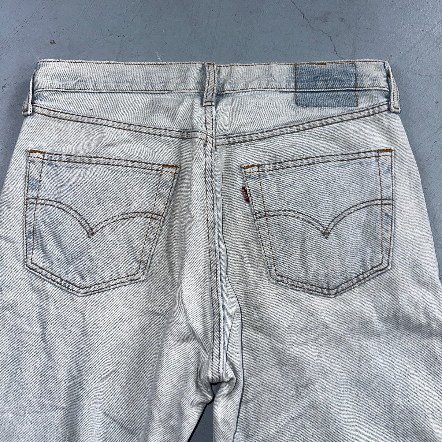 Levis 501 Vintage 90s Mexico Straight Leg Jeans Blue Light Wash 34x30 Act 31x29