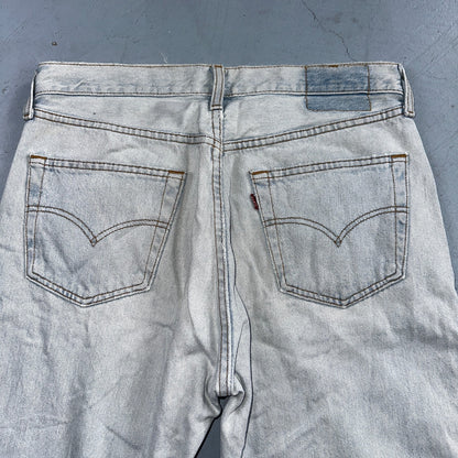 Levis 501 Vintage 90s Mexico Straight Leg Jeans Blue Light Wash 34x30 Act 31x29