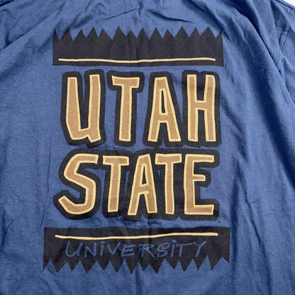 Utah State USA 2XL VTG T Shirt Single Stitch College University Art Graphic