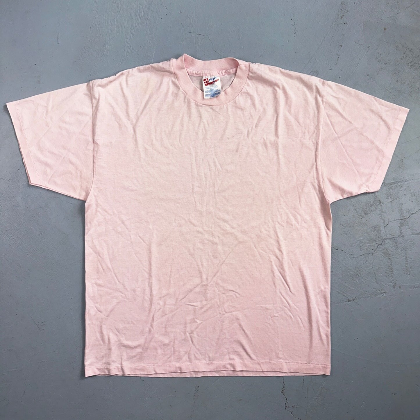 Hanes Blank 90s Pink VTG T Shirt Lot Single Stitch XL Basic Cool Rap Grunge