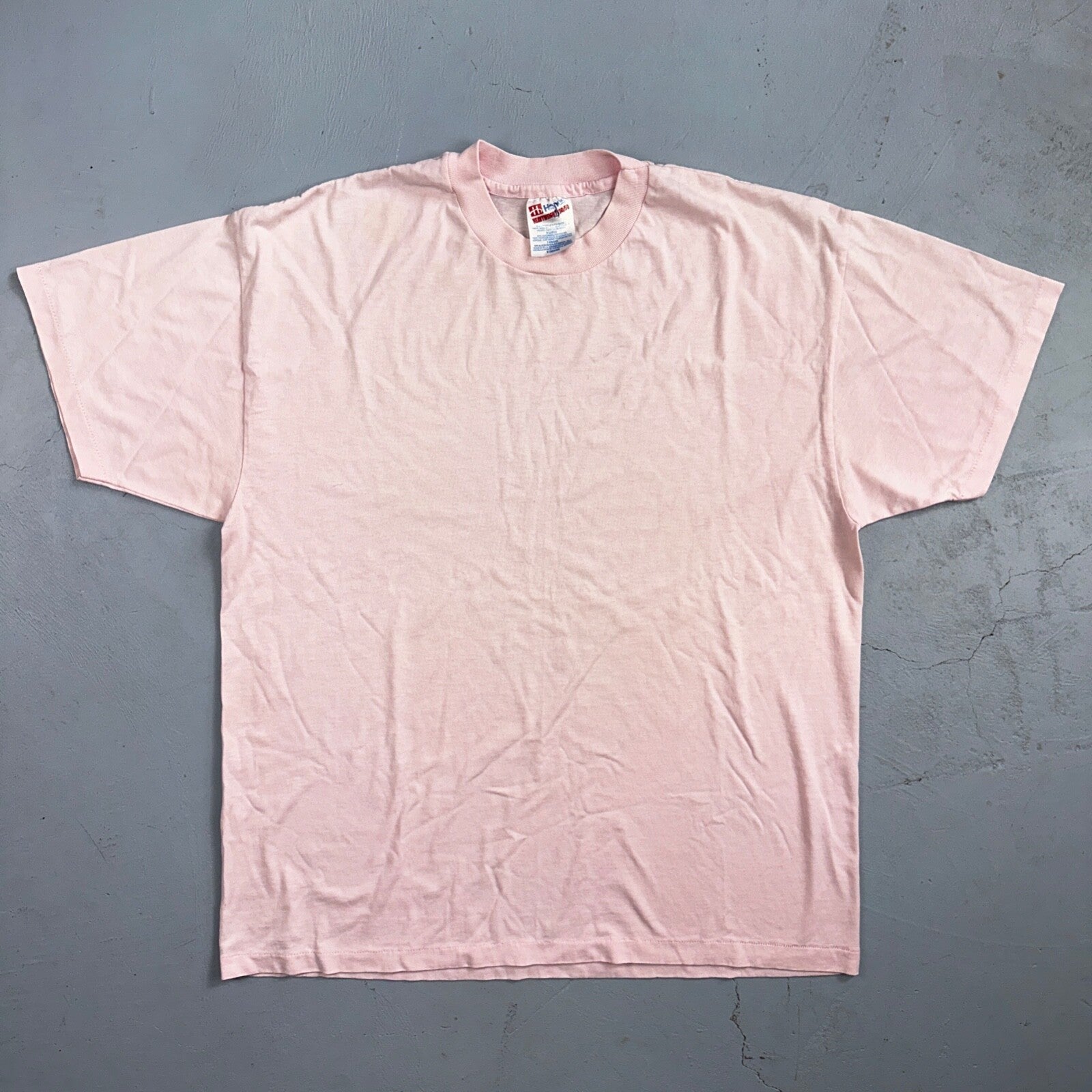 Hanes Blank 90s Pink VTG T Shirt Lot Single Stitch XL Basic Cool Rap Grunge