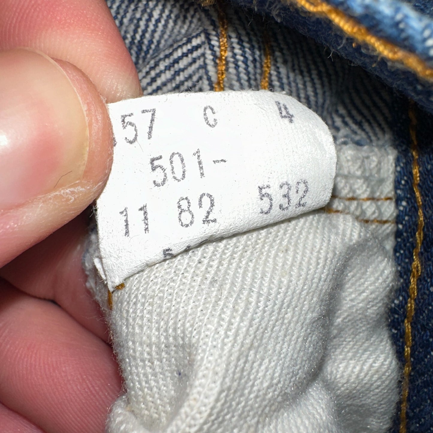 Levis 501 Vintage 80s USA XX Straight Leg Jeans Blue Dark Wash 34x34 Act 30x29