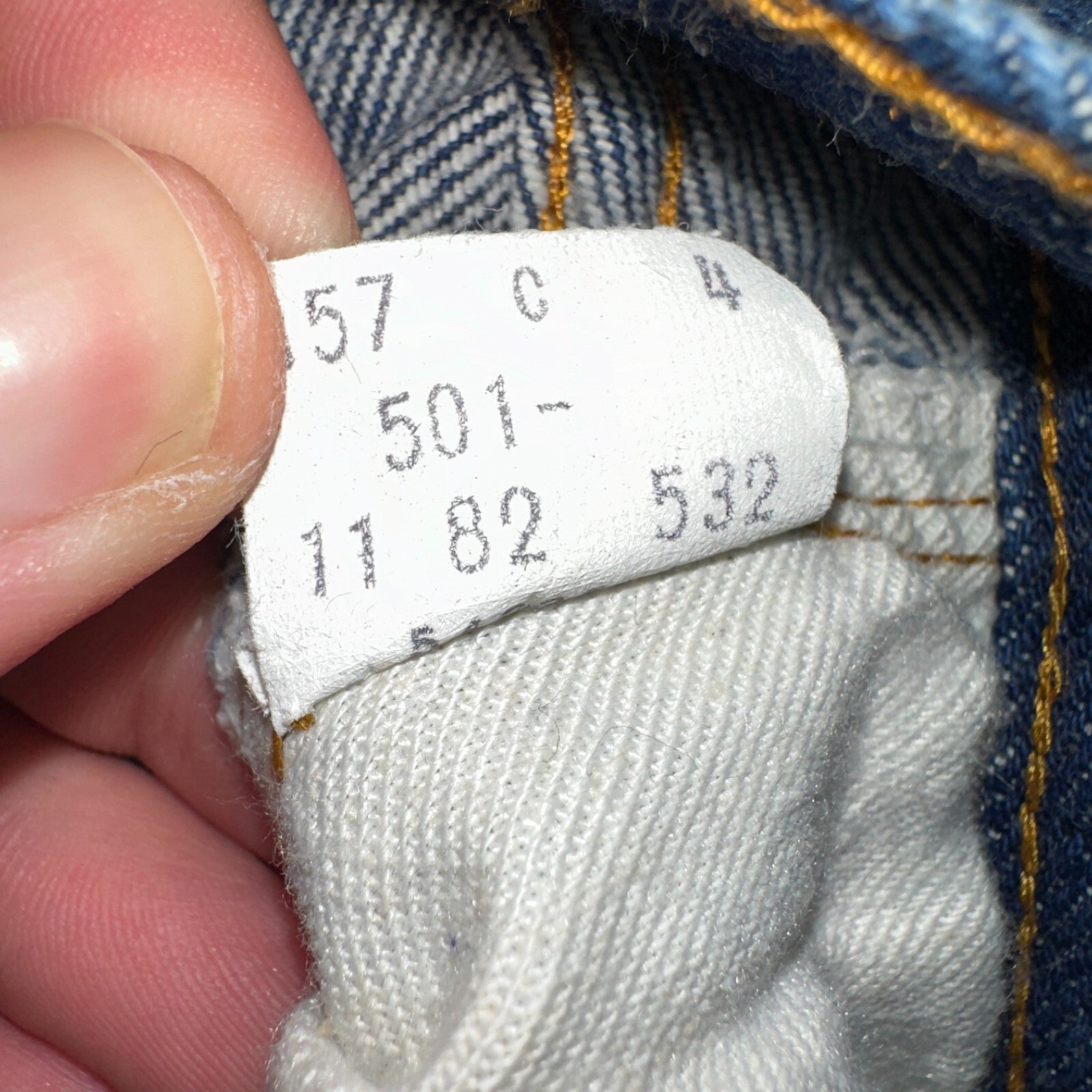 Levis 501 Vintage 80s USA XX Straight Leg Jeans Blue Dark Wash 34x34 Act 30x29