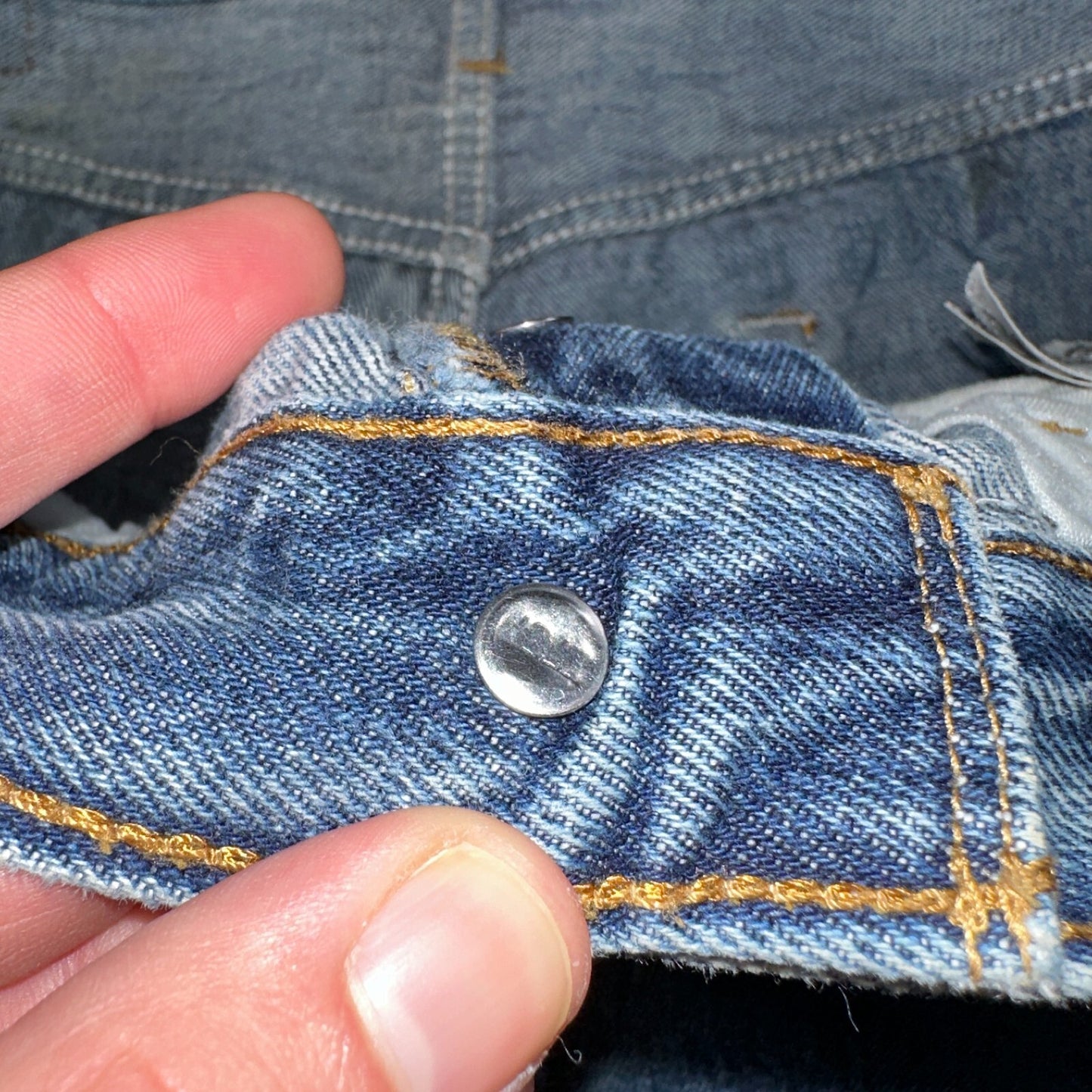 Levis 501 Vintage Y2K XX Straight Leg Jeans Blue Med Wash 34x30 Act 34x29