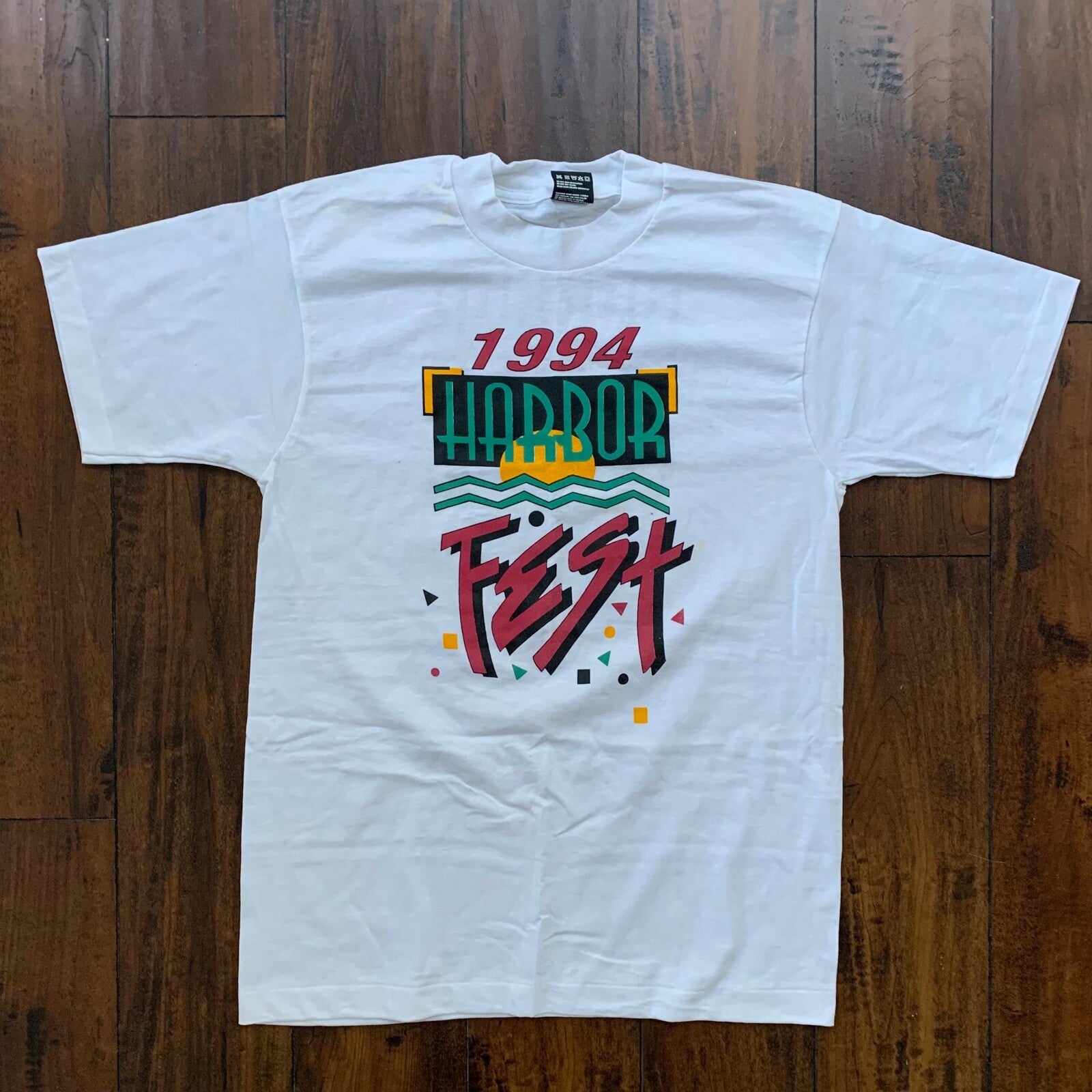 Harbor Fest Vintage T Shirt 1994 90s FOTL Blank Single Stitch Radio Sunset