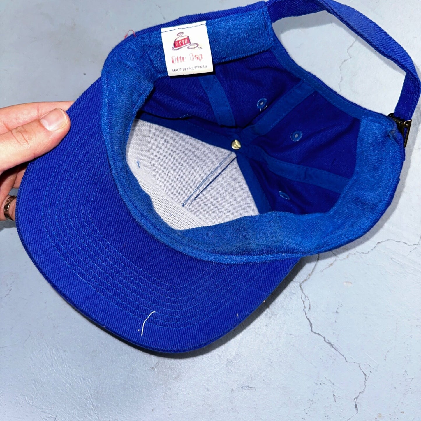 Shoshone First Bank VTG Hat Cap Snapback Buffalo Otto Blue Animals Love Cool