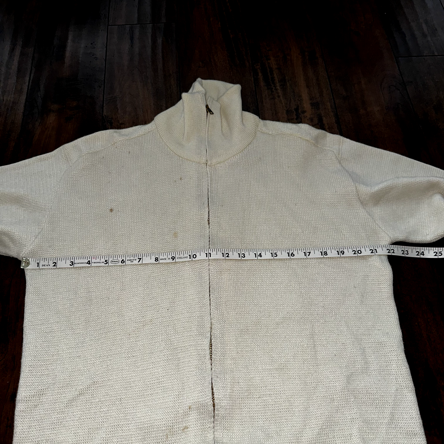 Portland Oregon Vintage Zip Up 1960s 1970s 60s Wool Poly Blend Talon Sweater