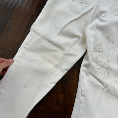 VTG 1960s Rockabilly 26x27 USA Hand Drawn Political No Nukes White Art Pants 60s