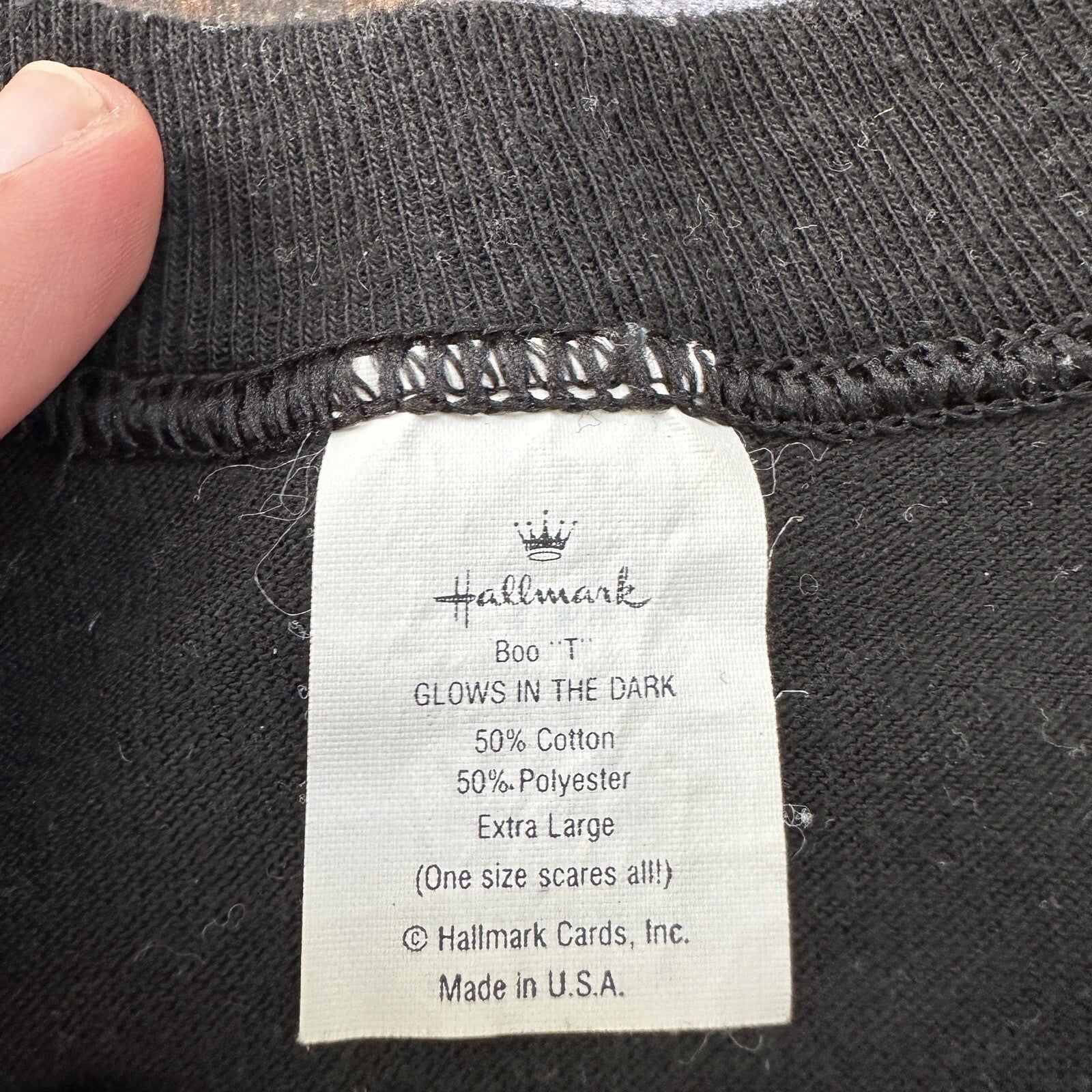 VTG 90s Hallmark Skeleton Bones Leslie Arwin T Shirt Made In USA XL Halloween