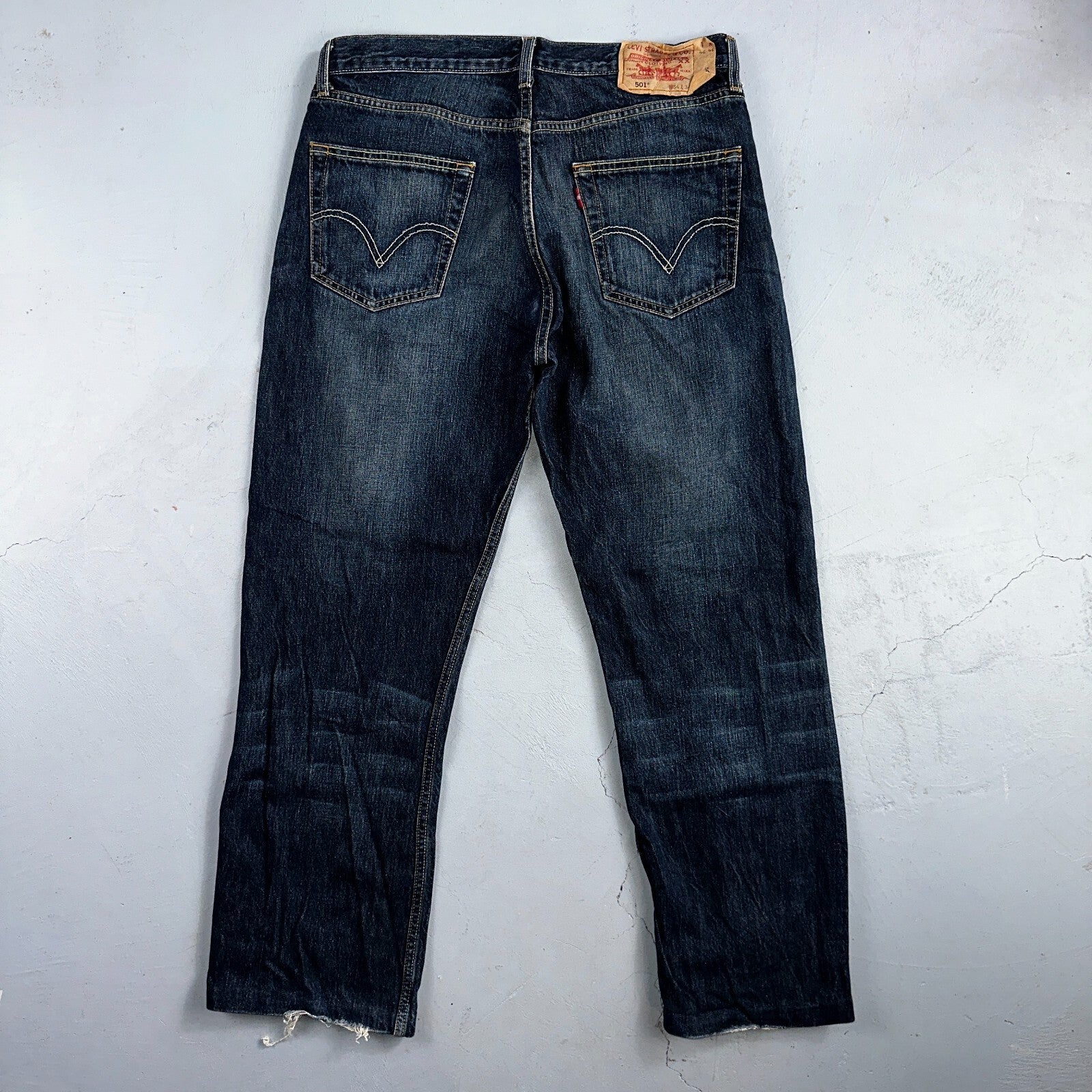 Levis 501 Vintage Y2K XX Straight Leg Jeans Blue Med Wash 34x34 Act 32x28