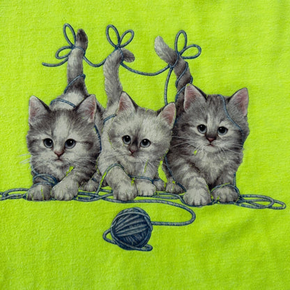Cats XL Highlighter Vintage T Shirt Y2K Gildan Cute Animals Love Hipster Yarn