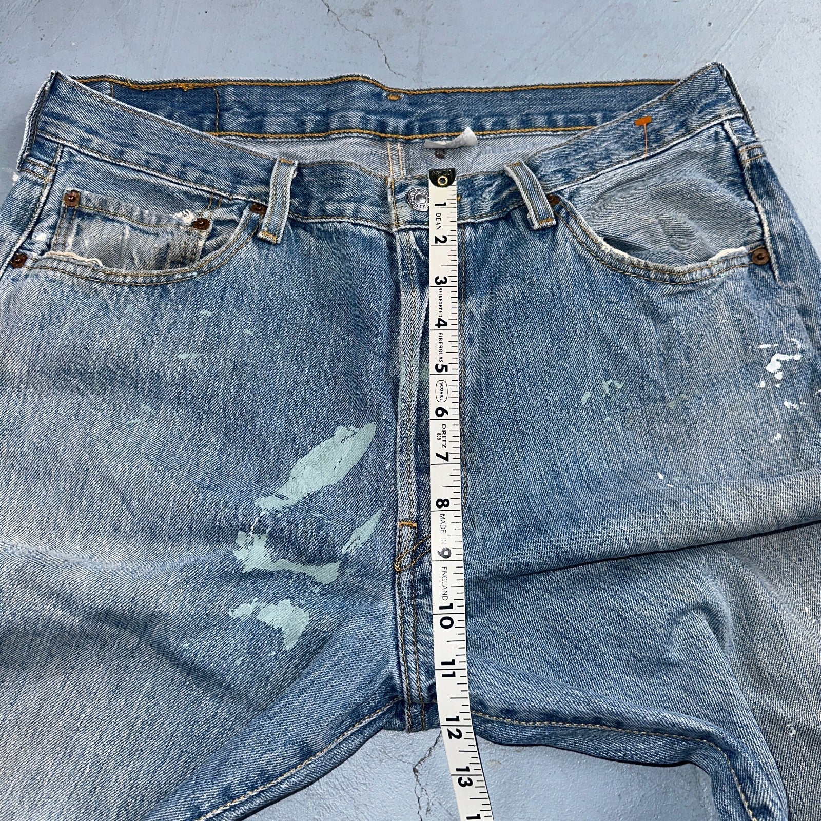 Levis 501 Vintage Y2K XX Straight Leg Jeans Blue Light Wash 35x34 Act 34x34