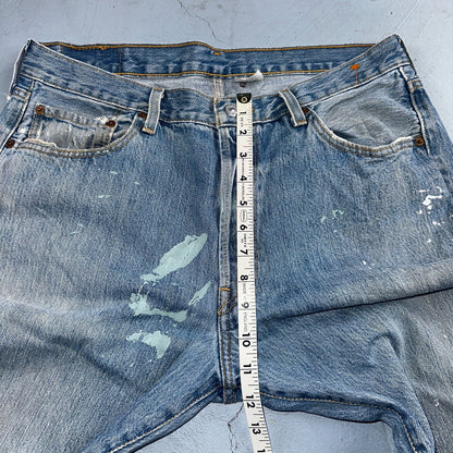 Levis 501 Vintage Y2K XX Straight Leg Jeans Blue Light Wash 35x34 Act 34x34