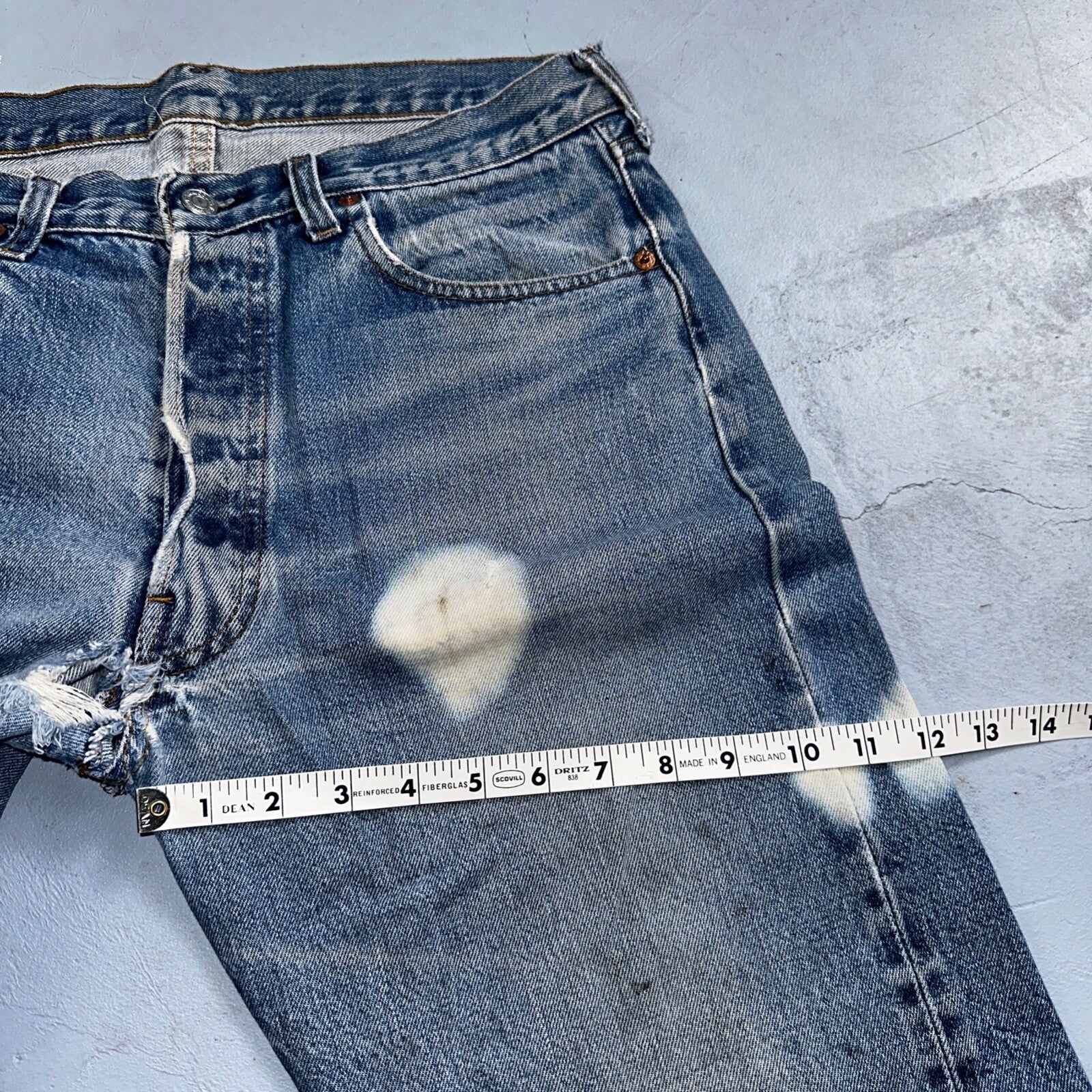 Levis 501 Vintage 80s Redline Selvedge USA XX Jeans Med Wash 35x36 Act 32x32