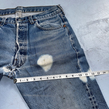 Levis 501 Vintage 80s Redline Selvedge USA XX Jeans Med Wash 35x36 Act 32x32