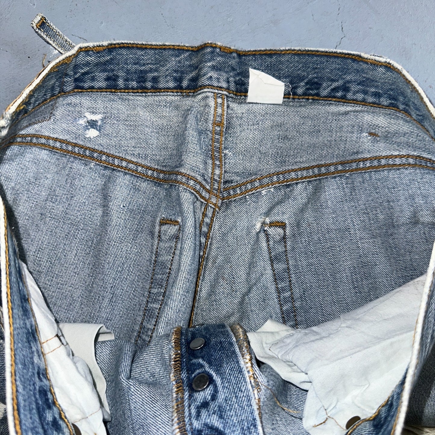 Levis 501 Vintage Y2K 90s XX Straight Leg Jeans Blue Light Wash 38x30 Act 36x30