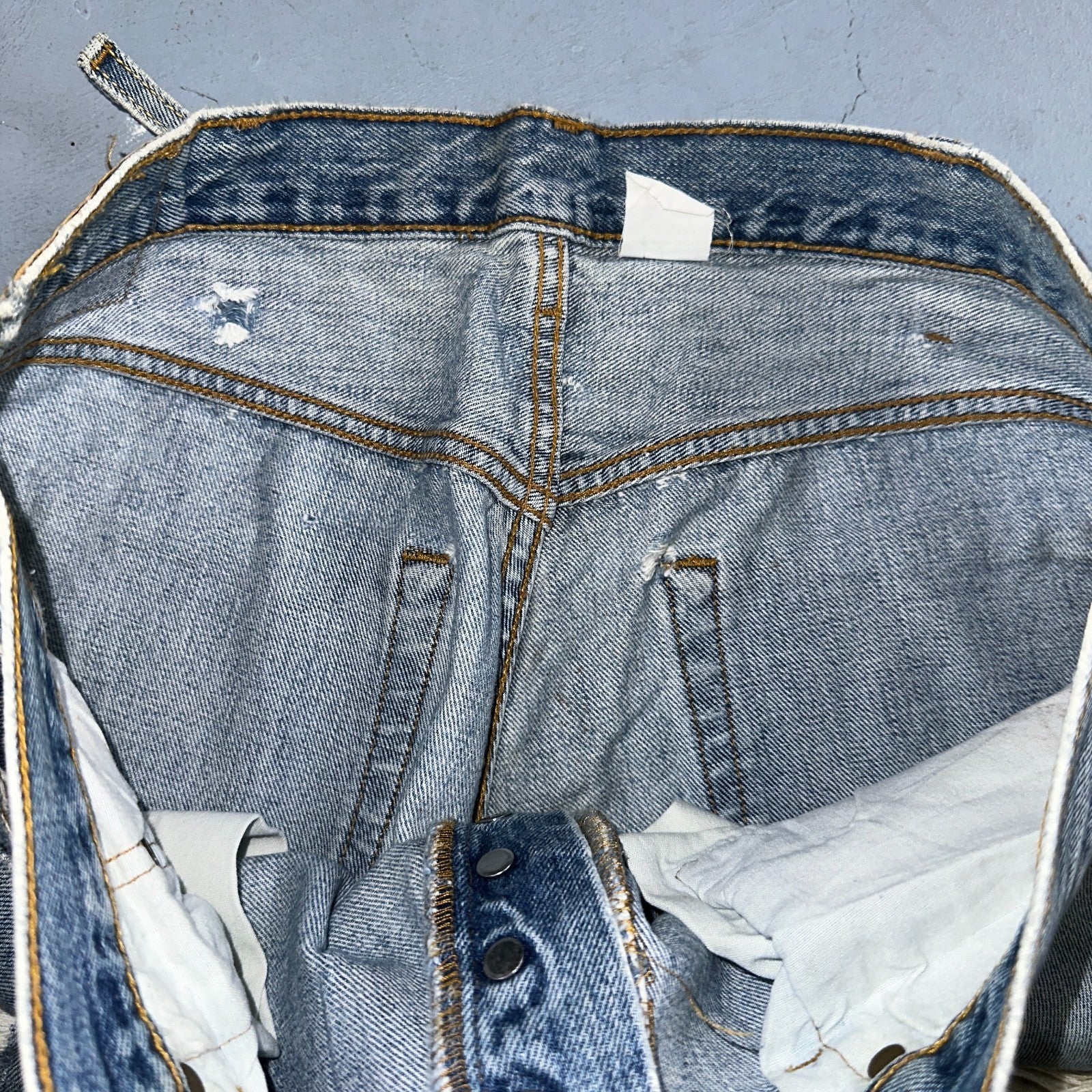 Levis 501 Vintage Y2K 90s XX Straight Leg Jeans Blue Light Wash 38x30 Act 36x30