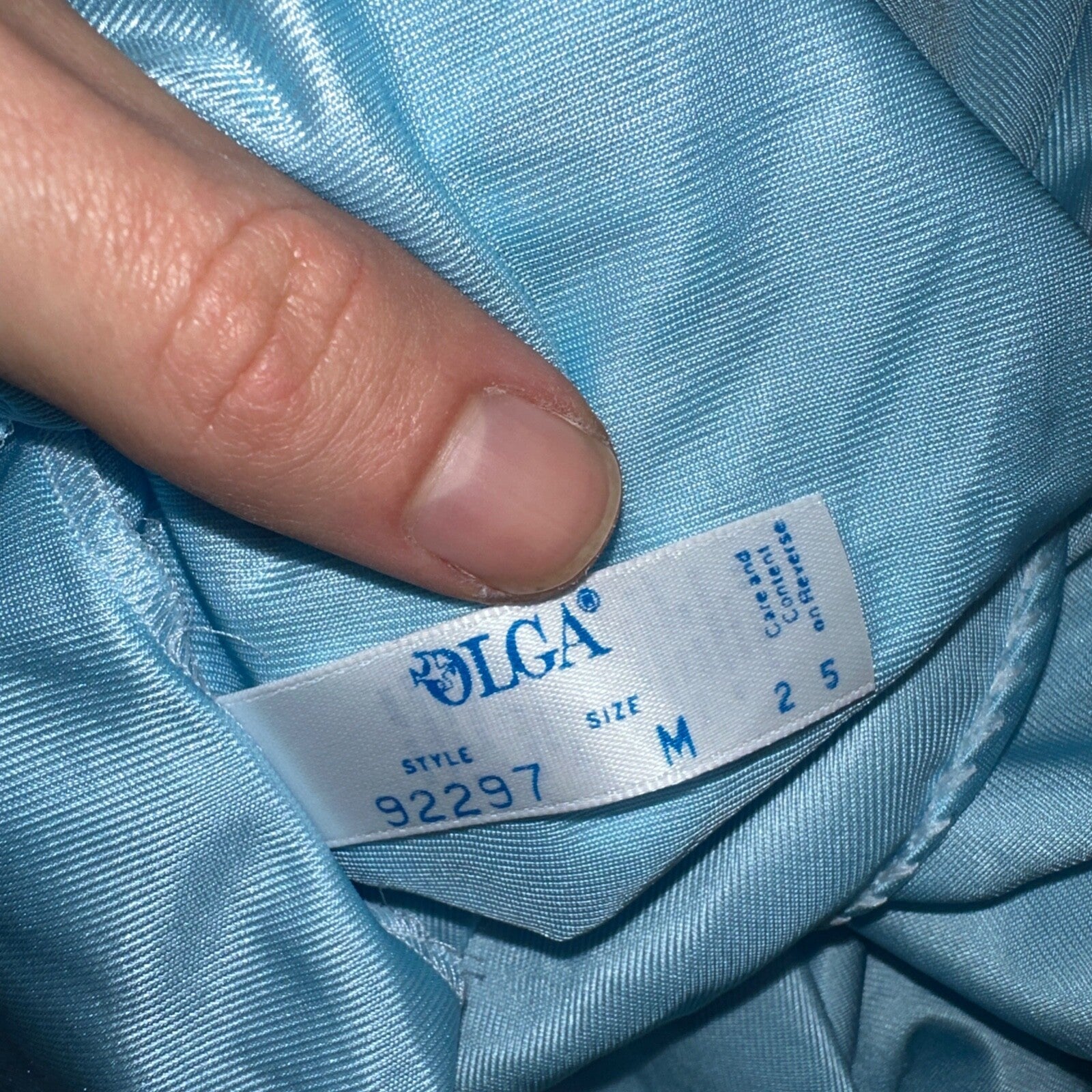 Vintage 1970s Olga Lingerie Slip Dress Sleepwear Full Sweep Nightgown Lace 70s