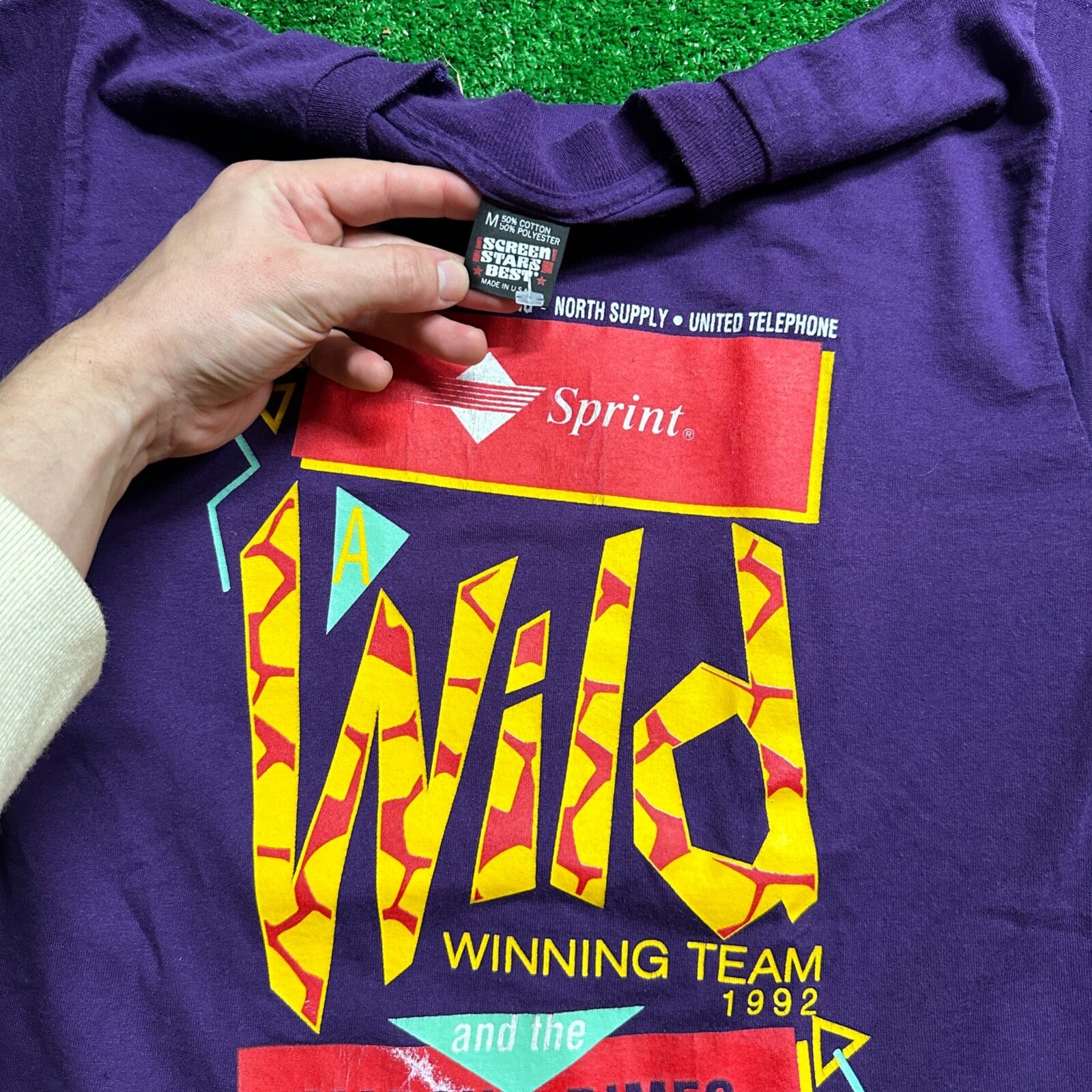 Screen Stars 1992 Wild Sprint Vintage T Shirt Giraffe Cute Animals Funny Winning