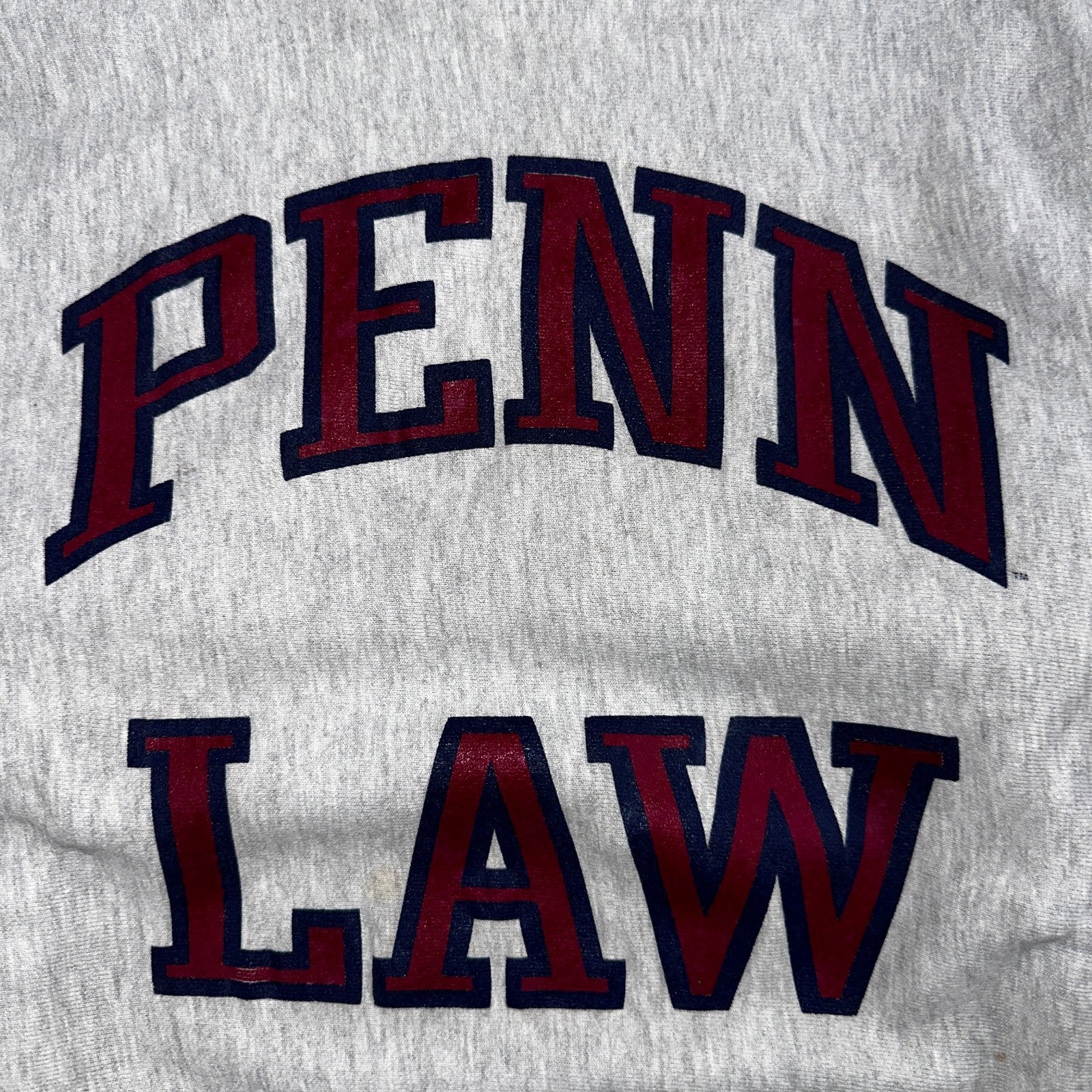 VTG 90s Champion Reverse Weave Crewneck Sweatshirt Gray USA Penn Law State