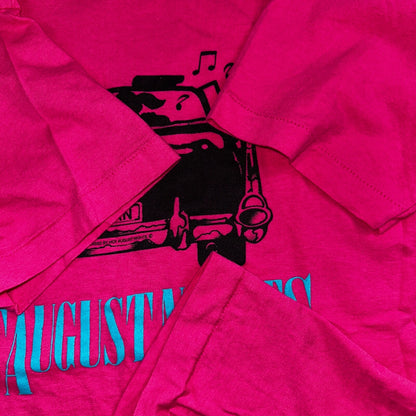 Hot August Nights XL VTG T Shirt Pink USA Cars Reno Driving Music Graphic