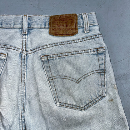 Levis 501 Vintage 90s USA XX Straight Leg Jeans Blue Light Wash 33x34 Act 30x32