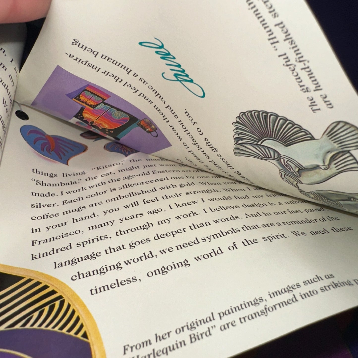 Laurel Burch VTG 1987 Pullover Fantastic Felines Purple Cat Sweatshirt XL NOS