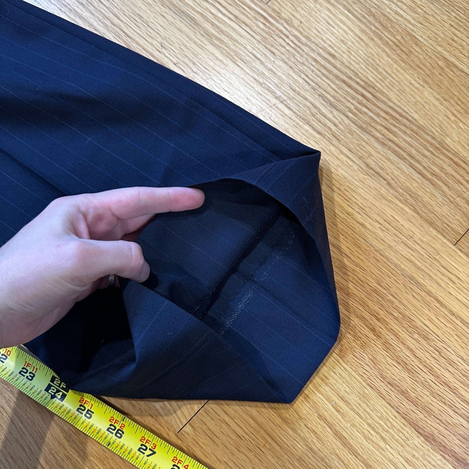 VTG 50s Navy Dress Pants Trousers Talon Fly Size 32x29 1960s Slacks Pinstripe