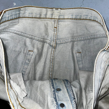 Levis 501 Vintage 90s UK Straight Leg Jeans Blue Light Wash 38x36 Act 37x30