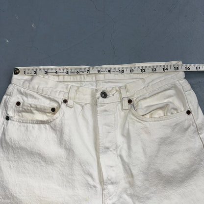 Levis 501 Vintage 80s USA XX Straight Leg Jeans White Light Wash 34x32 Act 31x31