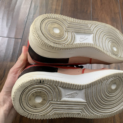 Nike Air Force 1 CUSTOM Low Triple All White 314192-117 Pink Size 7Y Women's 8.5