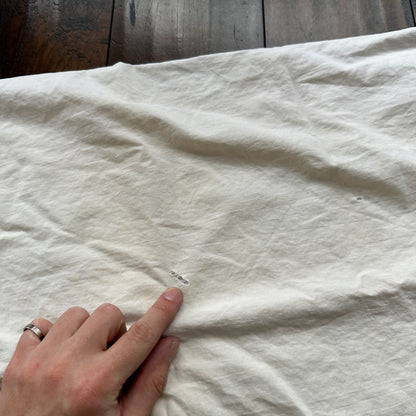 VTG WWII Pillow White Cotton USN Cover 1940s US Army Pillowcase 40s 50s