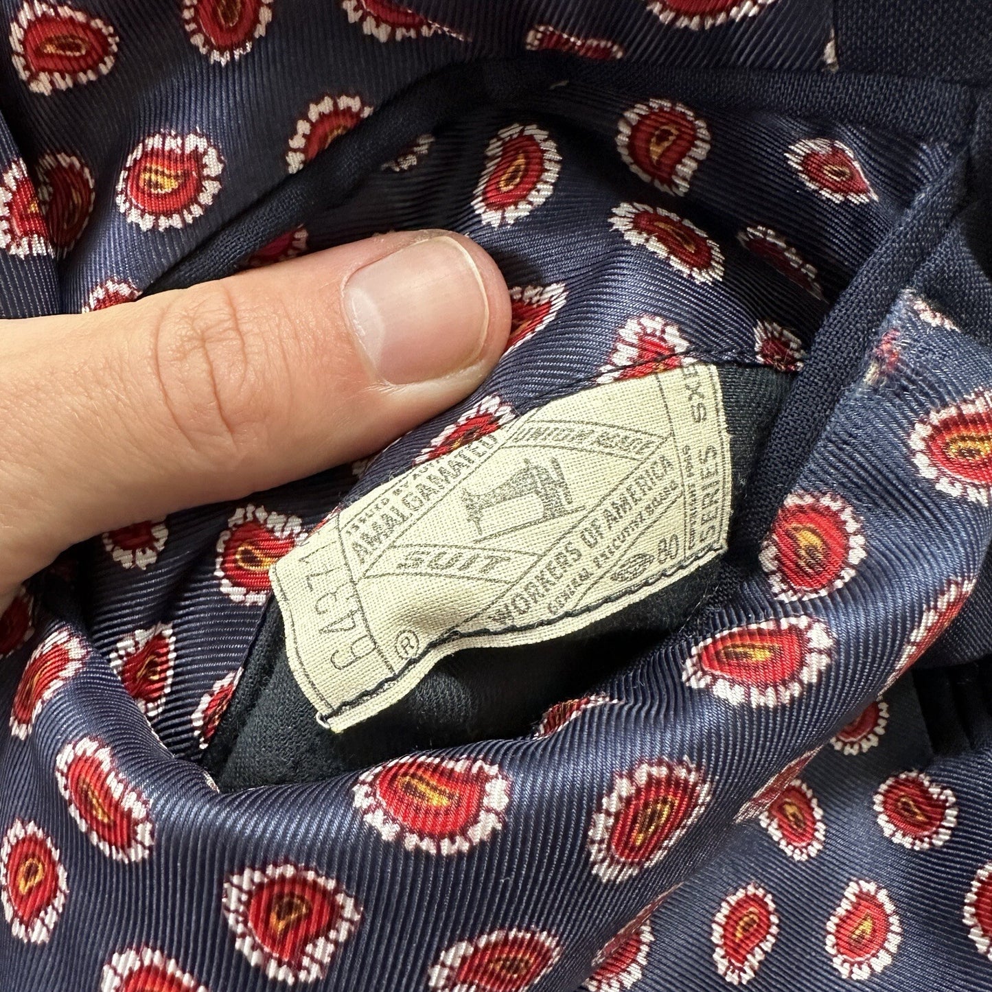 1960s 1970s Navy Oregon Sport Jacket VTG Mens Suit 42 33x33 Rockabilly Classy