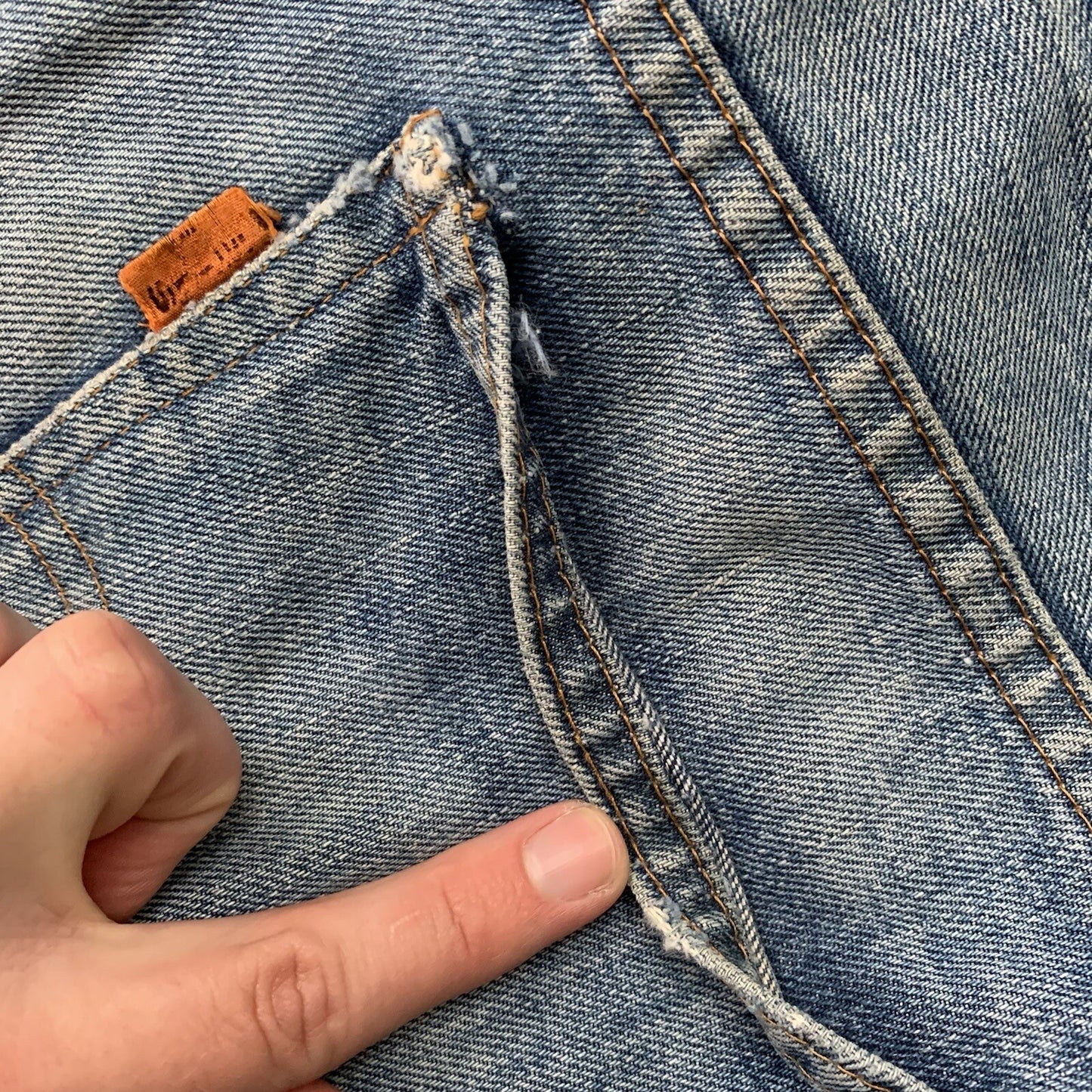 Levis 517 XX Vintage 70s Denim Jeans 501 35x31 Orange Tab Boot Cut