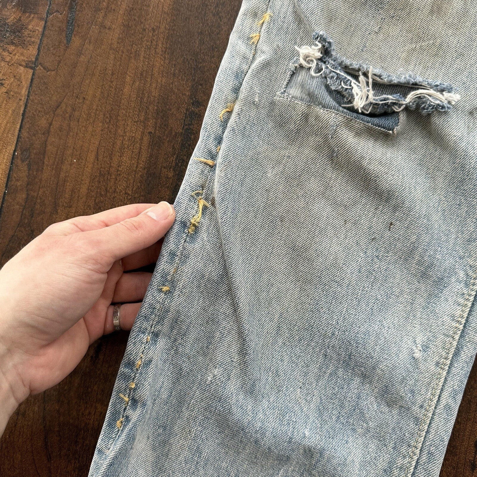 Levis 501 XX Big E True Vintage 50s Redline Hidden Rivets Jeans 1950s 60s 26x26