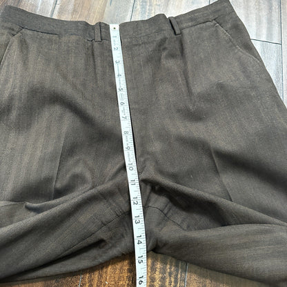 1960s 1970s Brown Striped Sport Jacket VTG Mens Suit 44 33x32 Rockabilly Wool