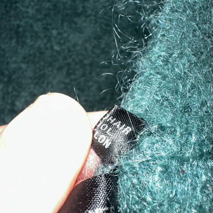 Nordstrom 1970s VTG Green Mohair Wool Winter Scarf and Hat RARE 70s Art Deco