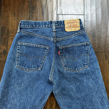 Levis Vintage 80s Redline Selvedge USA 501 XX Jeans 66 70s Dark 28x34 Act 24x25
