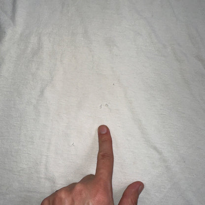 Nike Soccer Y2K Thrashed White VTG T Shirt 2000s Futbal Sports Gym Running