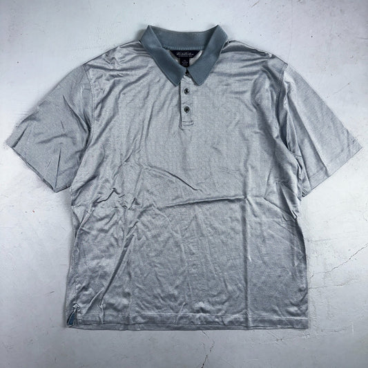 BROOKS BROTHERS Polo Shirt Mens 2XL Blue Cotton Performance Polo Shirt Golf