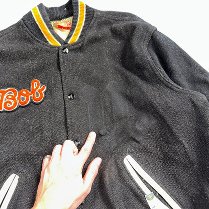 VTG Bill Beard Varsity Leather Letterman 60s Jacket L Portland USA Salem BOB