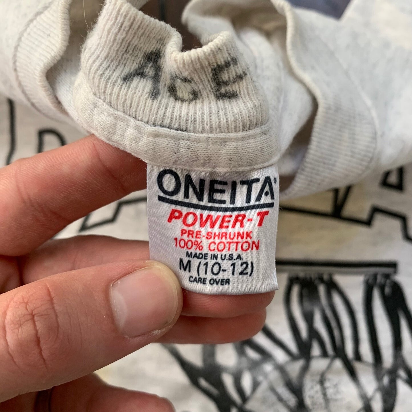 Oneita Boys Dallas Vintage T Shirt Basketball Sports Oregon Medium Gray 90s