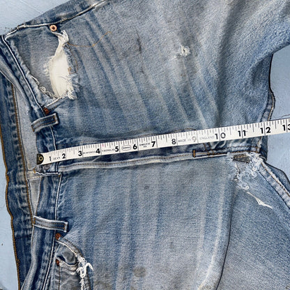 Levis 501 Vintage 90s USA XX Straight Leg Jeans Blue Thrashed 36x36 Act 33x31