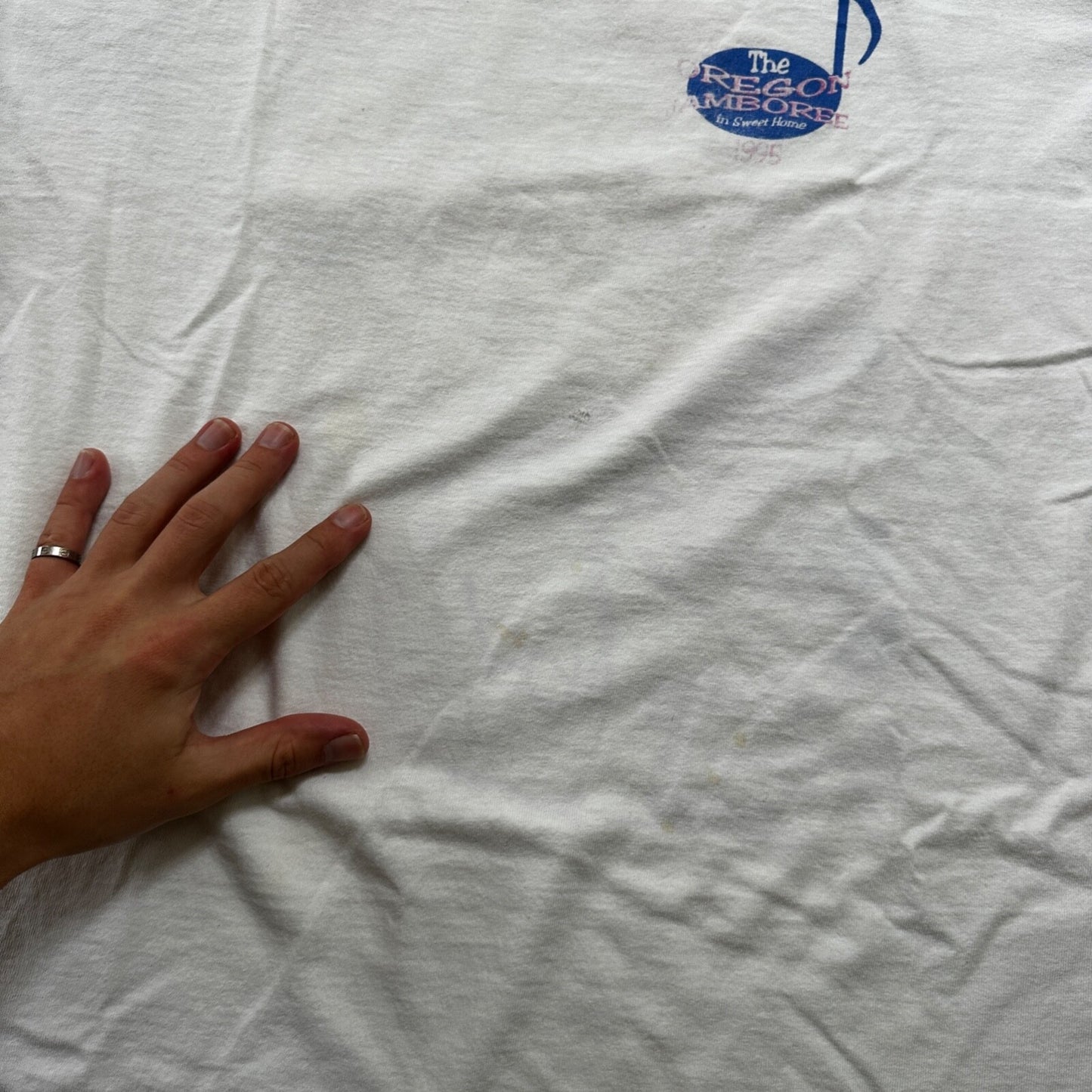 Oregon Jamboree Vintage 1995 T Shirt Music Fun 90s Single Stitch Anvil XL PDX