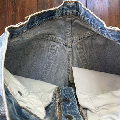 VTG 90s Levis 501 Button Fly 32x34 USA Tag Jeans Straight Wash Blue XX Act 29x29