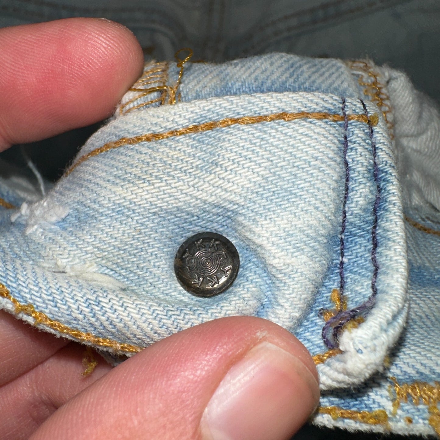 Levis 501 Vintage 80s USA XX Straight Leg Jeans 30x36 Bleach Light Wash Ac 26x31