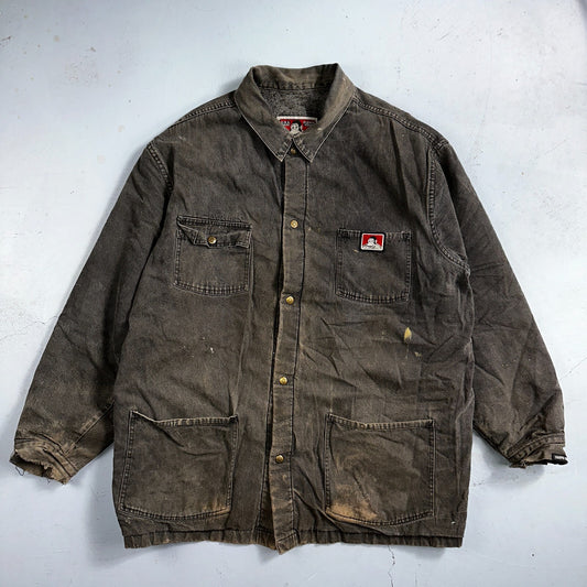 Ben Davis Jacket VTG 90s Canvas Blanket Lined Chore Workwear USA 3XL Detroit