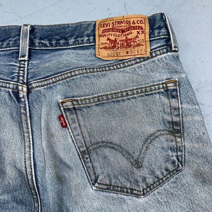 Levis 501 Vintage Y2K 90s XX Straight Leg Jeans Blue Light Wash 36x34 Act 33x30