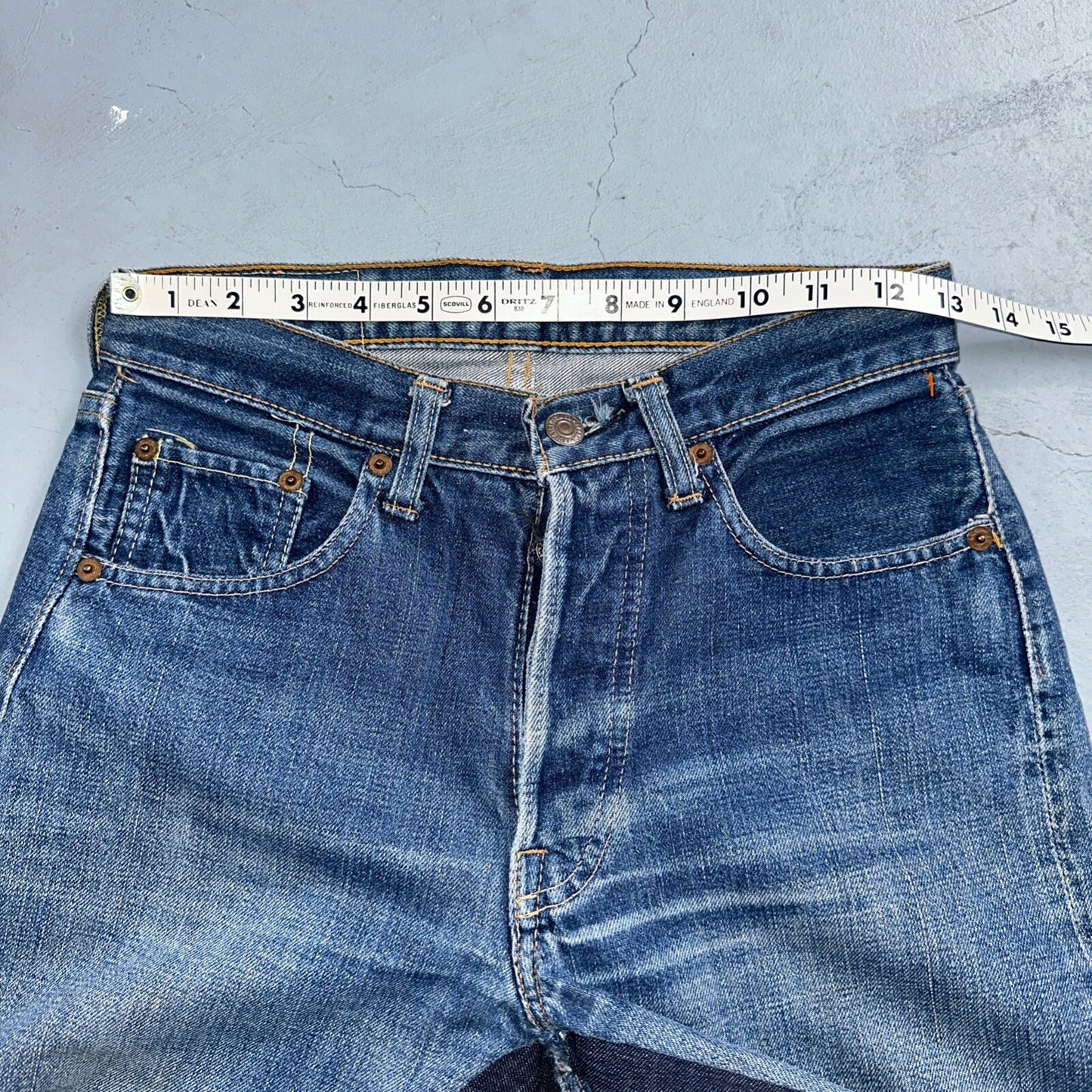 Levis 501 Big E Vintage 60s Redline Selvedge USA XX 1960s Jeans 66 Act 26x24