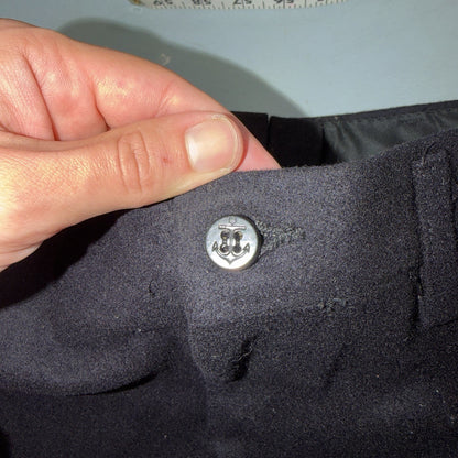 VTG 40s WWII US Naval Clothing Factory Wool Sailor Pants Navy 30L Bell Bottoms